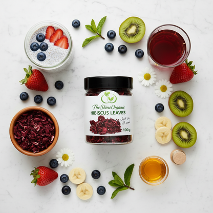 Hibiscus Leaves Flat Lay 2