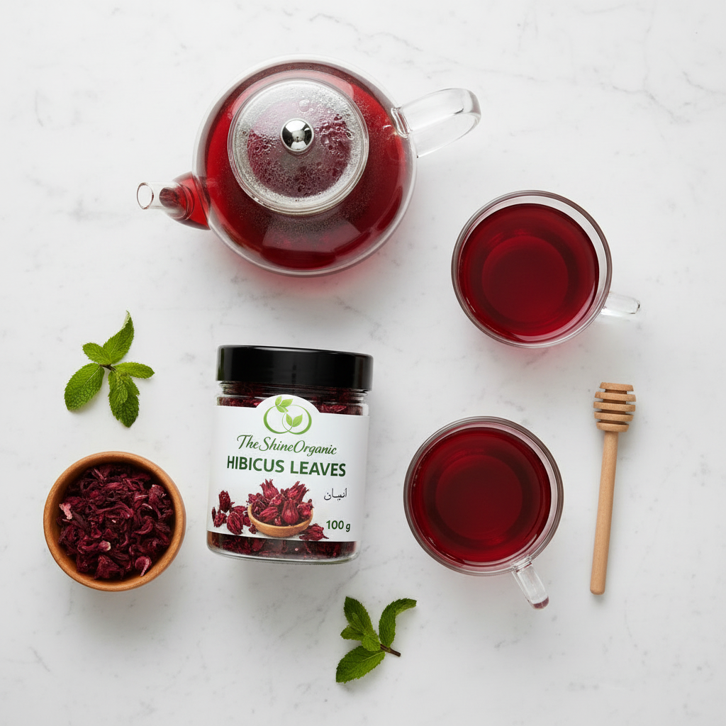 Hibiscus Tea Flat Lay
