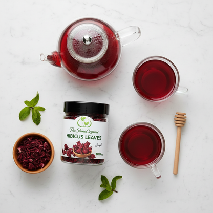 Hibiscus Tea Flat Lay