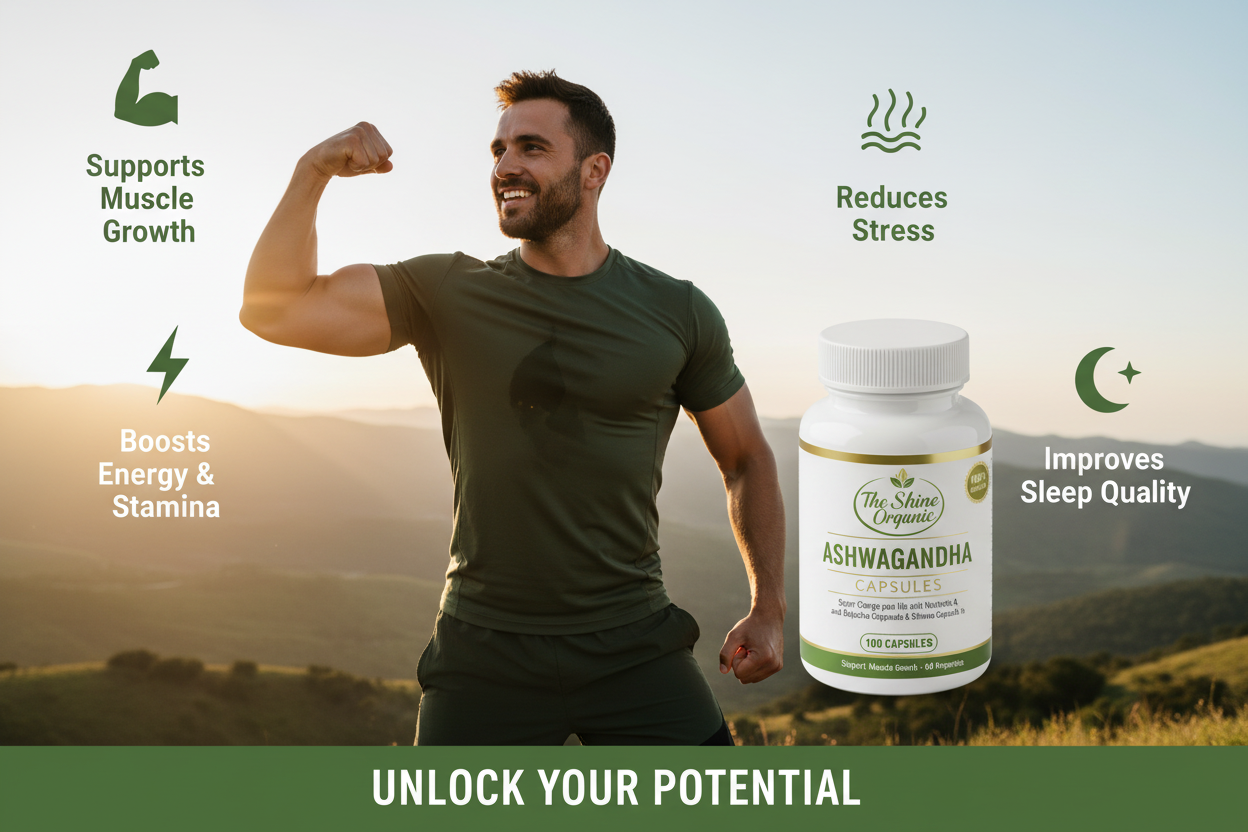 Men's Ashwagandha Marketing with White Bottle