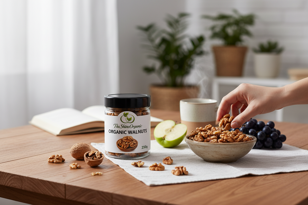 Organic Walnuts as Healthy Snack