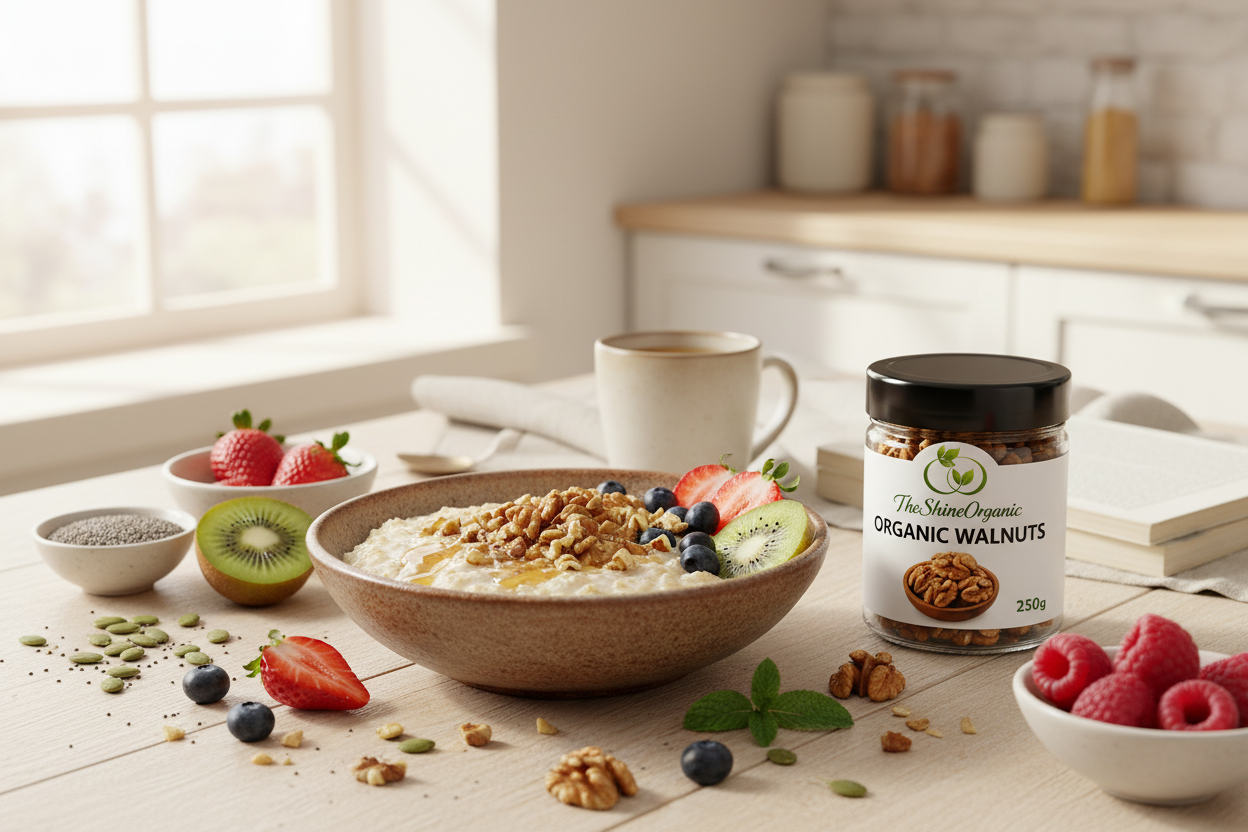 Organic Walnuts Breakfast Bowl