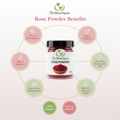 Rose Powder Benefits with Jar