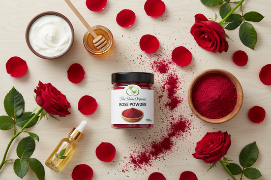 Rose Powder Flat Lay