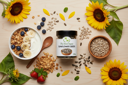 Sunflower Seeds Flat Lay